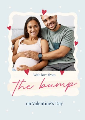With Love From The Bump Photo Upload Valentine's Day Card