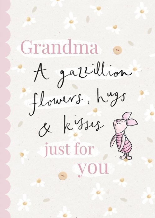 Winnie The Pooh Hugs & Kisses Just For You Grandma Card