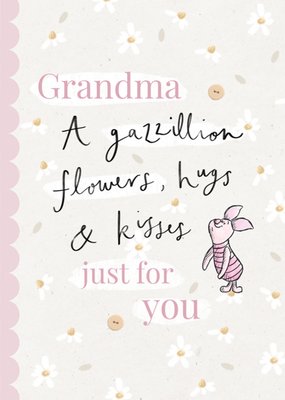 Winnie The Pooh Hugs & Kisses Just For You Grandma Card