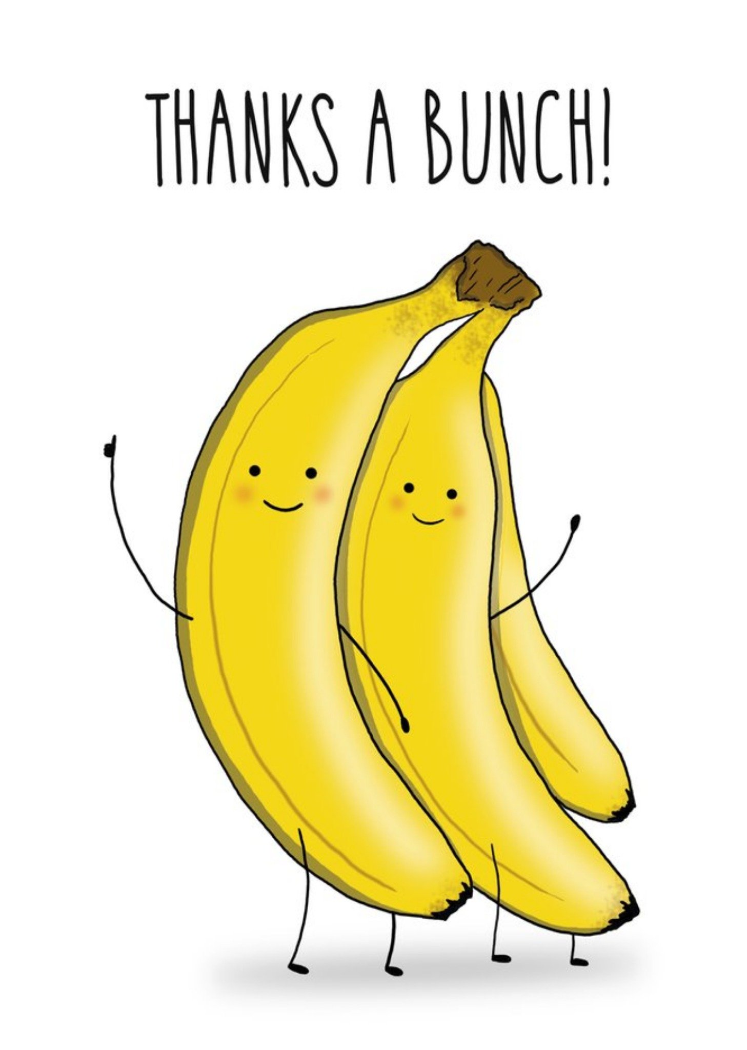 Moonpig Thanks A Bunch Happy Bananas Thank You Card