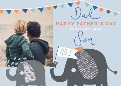 Father's Day Card  - Happy Father's Day - Photo Upload - From Your Son