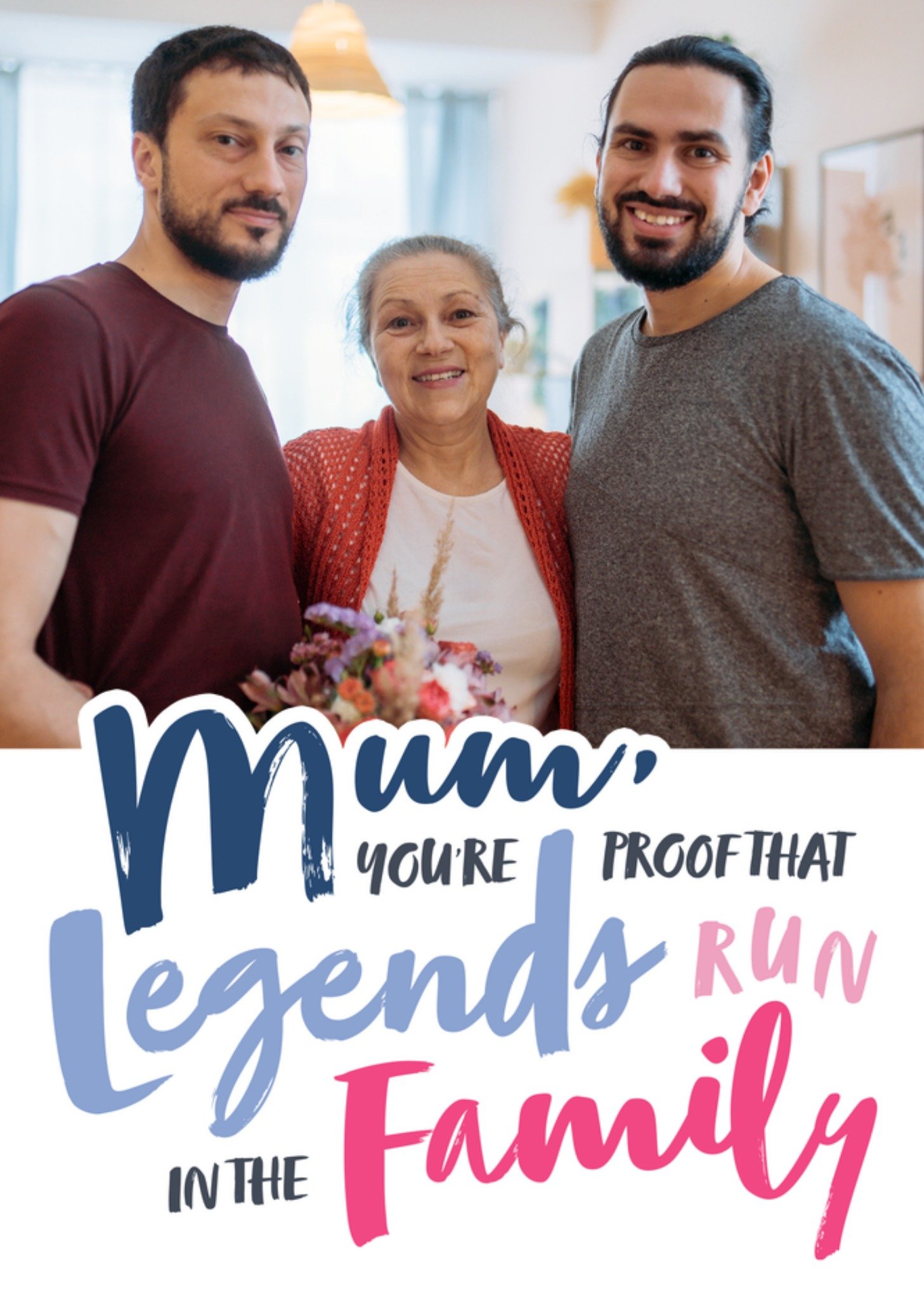 Moonpig Legends Run In The Family Photo Upload Mother's Day Card