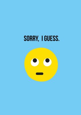 Sorry I Guess Illustrated Emoji Scribbler Card