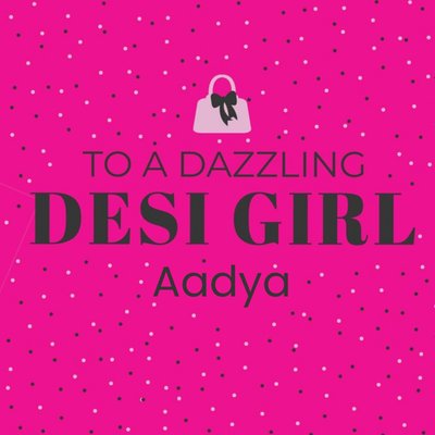 Dazzling Desi Girl Valentine's Day Card