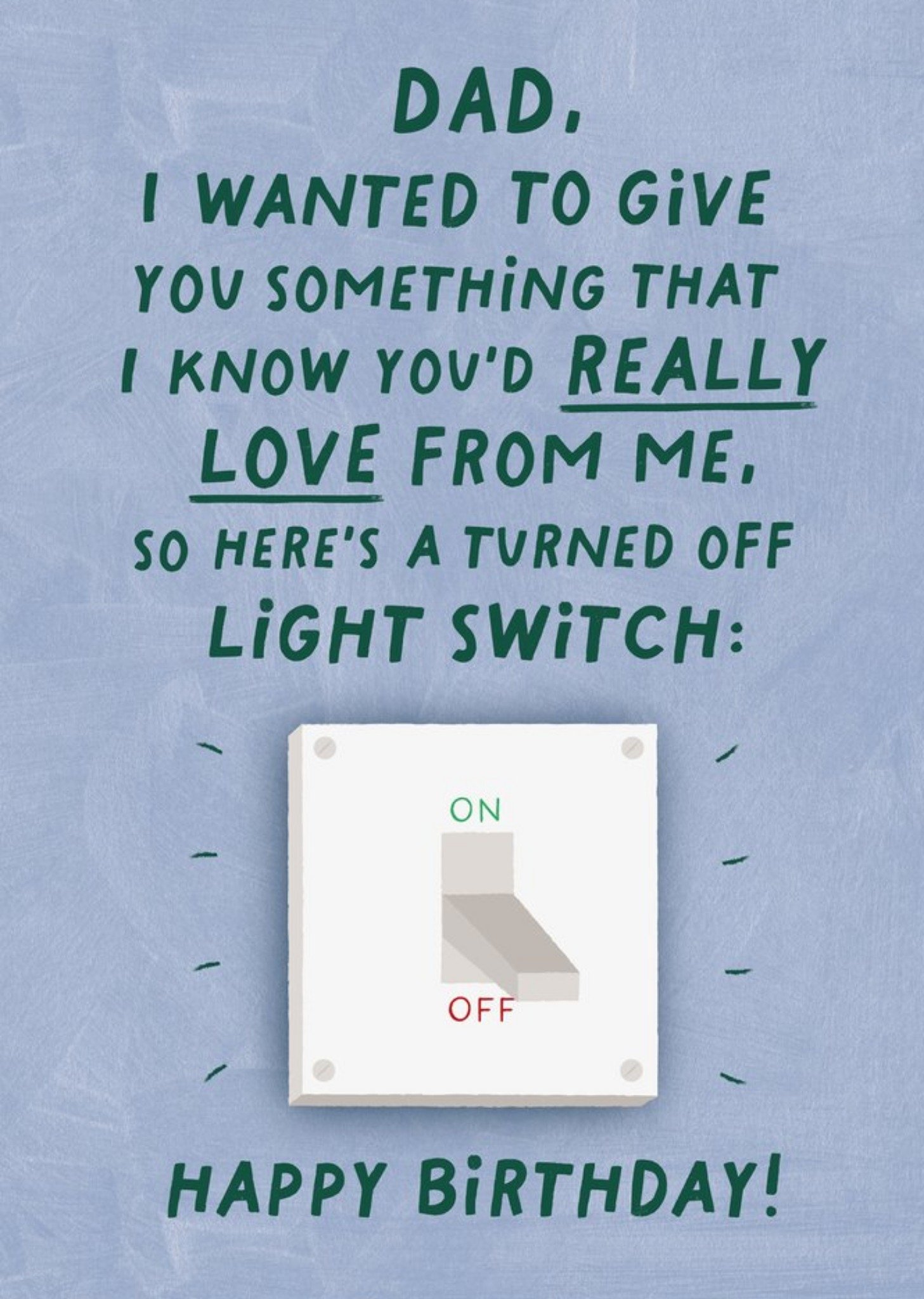Moonpig Here's A Turned Light Switch Birthday Card