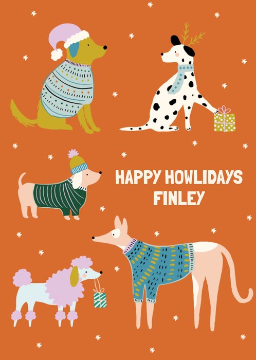 Happy Howlidays Christmas Card