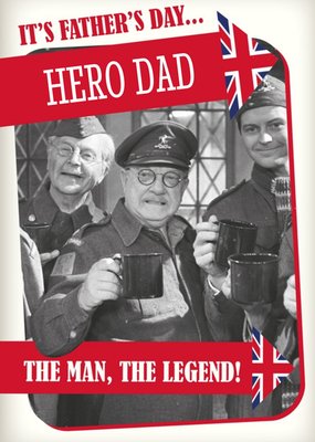 Retro Humour Dad's Army Hero Dad Father's Day Card