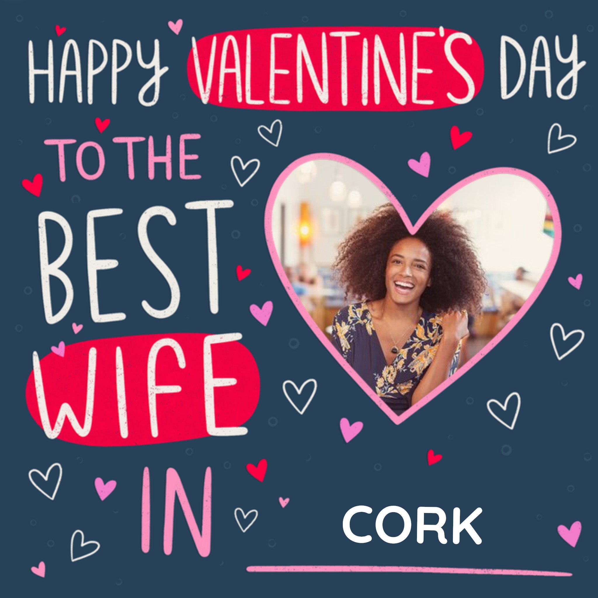 Moonpig Damien Barlow Cute Typographic To The Best Wife Valentine's Day Card