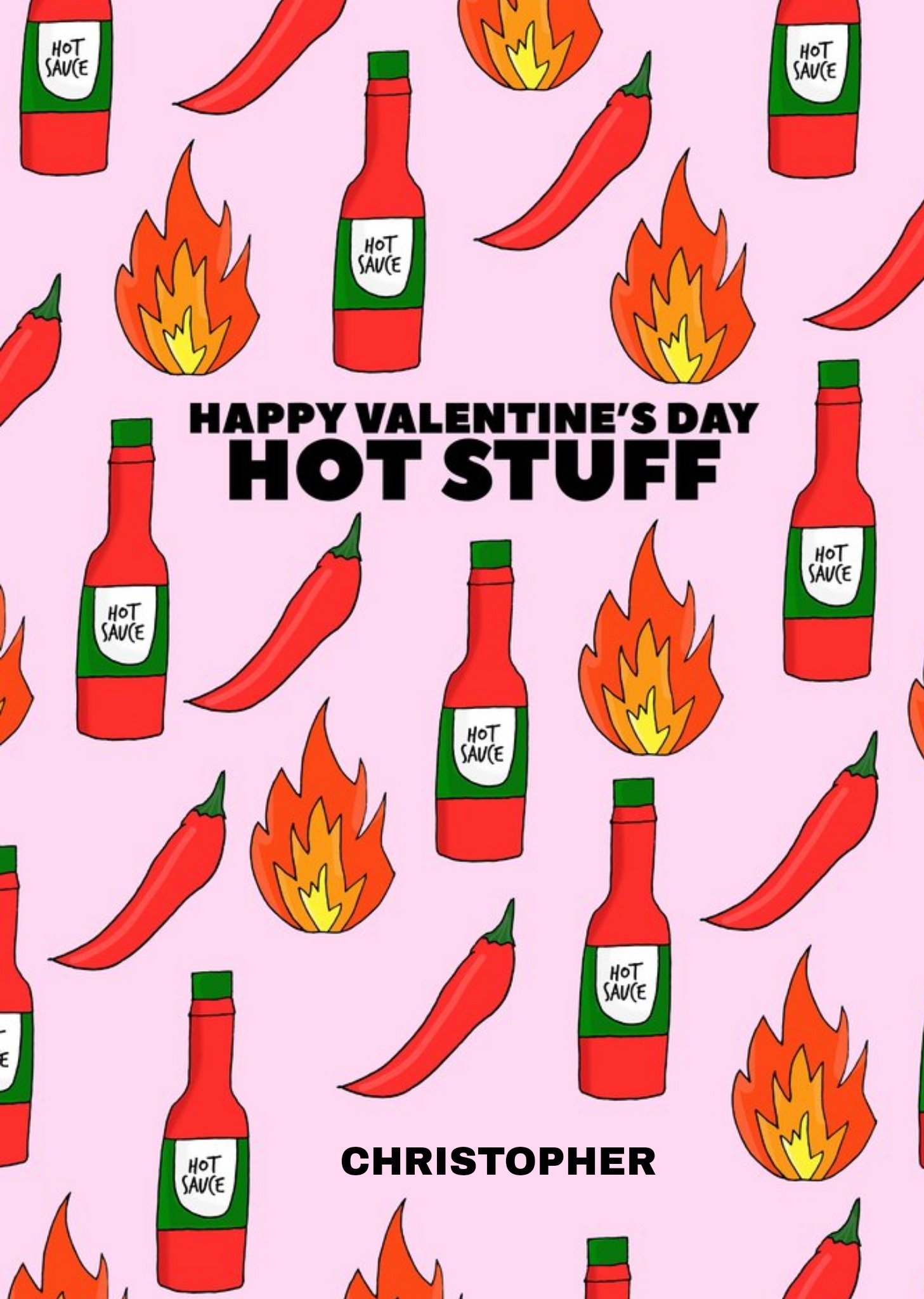 Moonpig Pearl And Ivy Valentine's Modern Hot Chillies Naughty Trendy Card