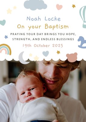 Endless Blessings On Your Baptism Photo Upload Card