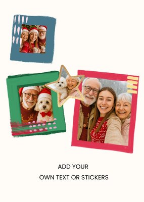 Colourful Frames Create Your Own Design Photo Upload Christmas Card