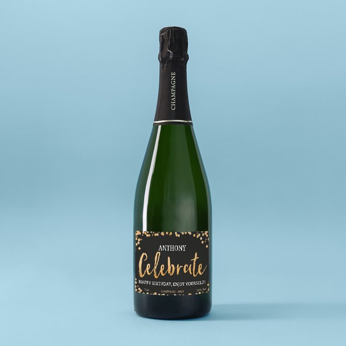 Personalised Celebrate Birthday Champagne 75cl