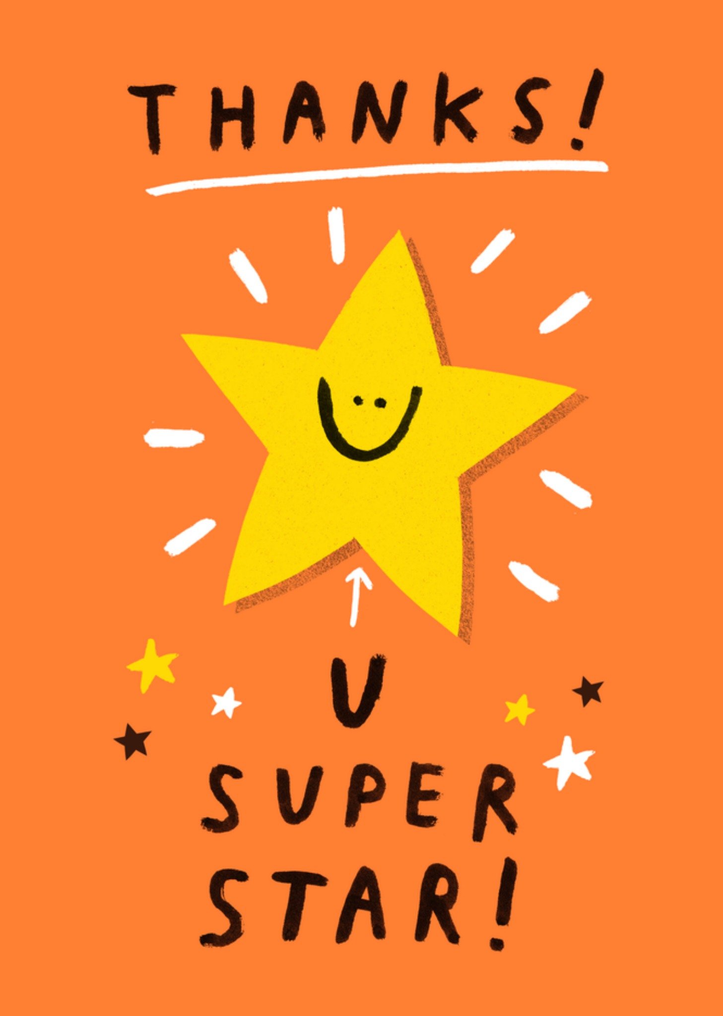 Moonpig Thanks U Super Star Card