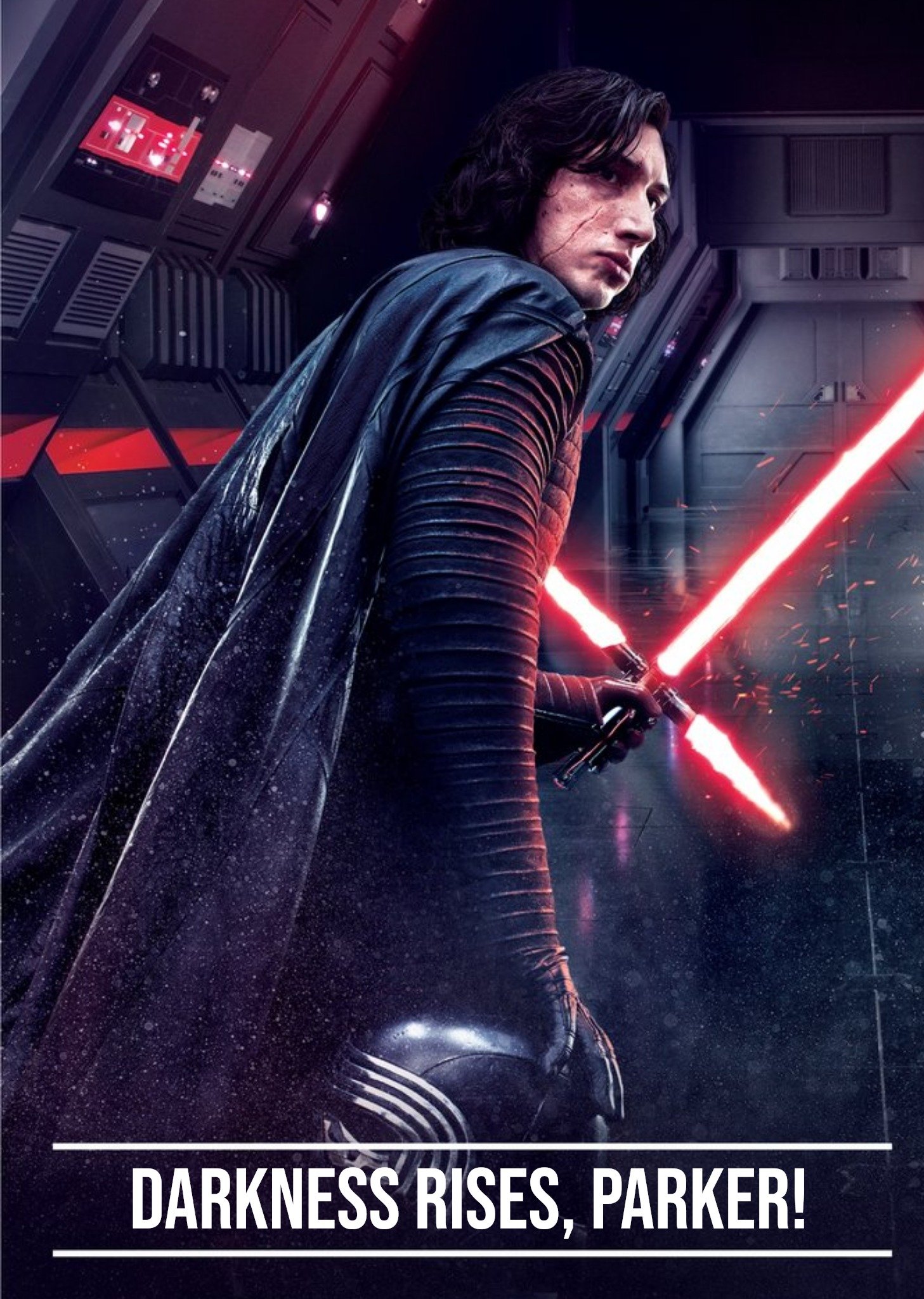 Disney Star Wars Kylo Ren Personalised Card