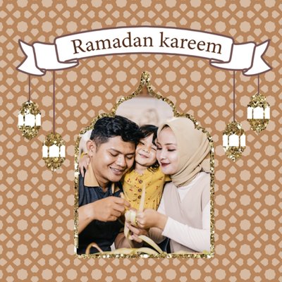 Ramadan Kareem Photo Upload Card