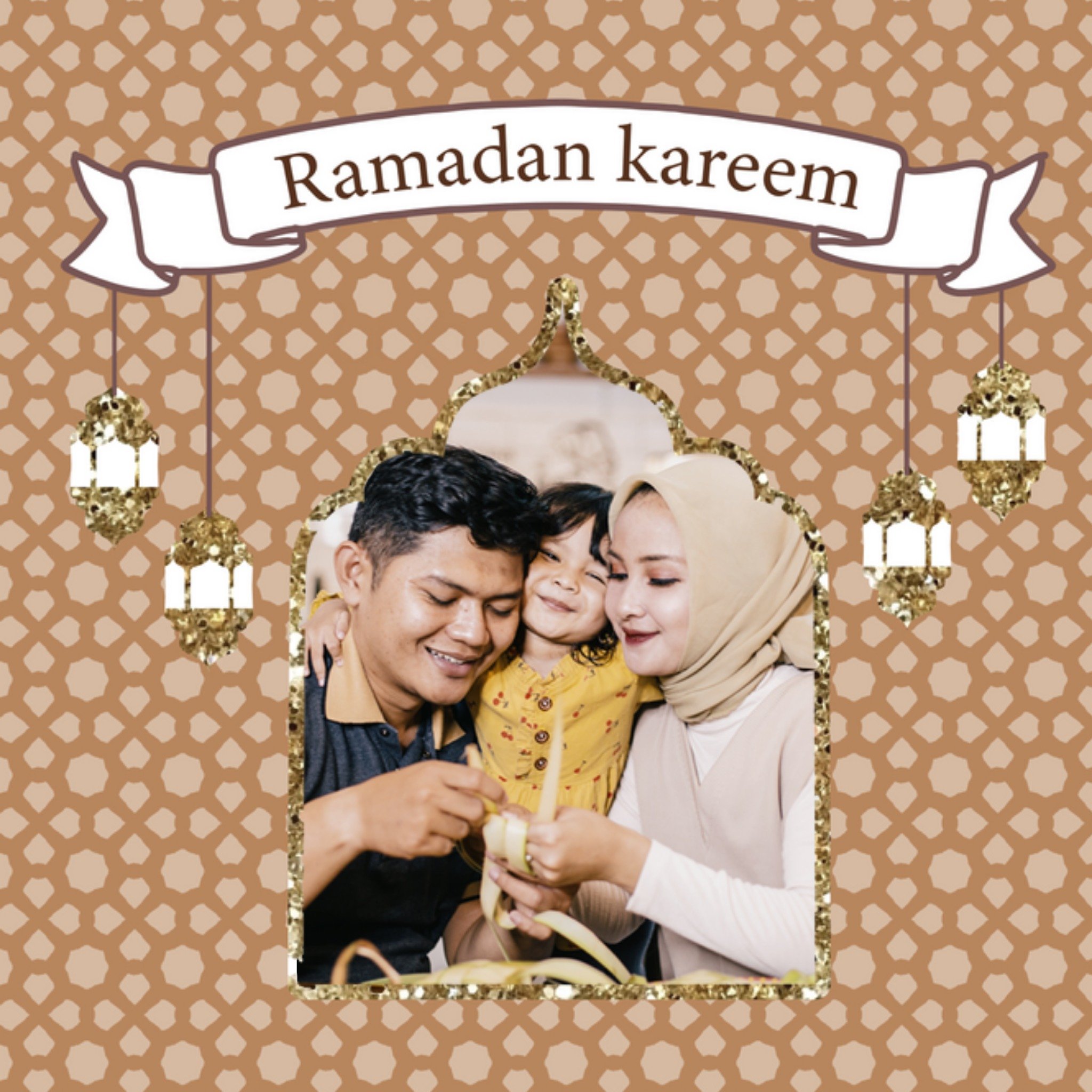 Moonpig Ramadan Kareem Photo Upload Card, Large
