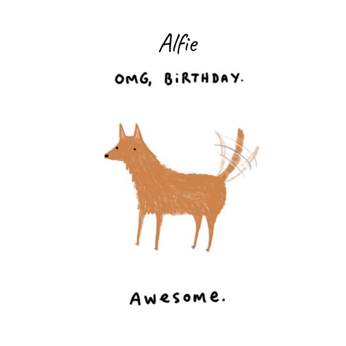 Cute birthday card - OMG, Birthday