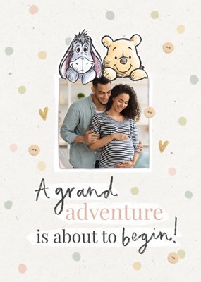 Winnie The Pooh A Grand Adventure Is About To Begin Photo Upload Card