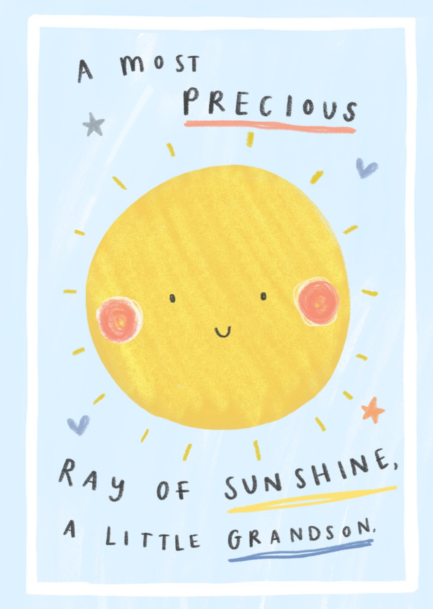 Moonpig Cute Ray Of Sunshine Little Grandson New Baby Card