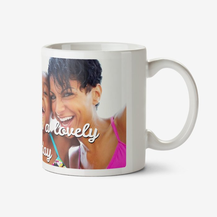 Long Photo Upload and Personalised Text Mug