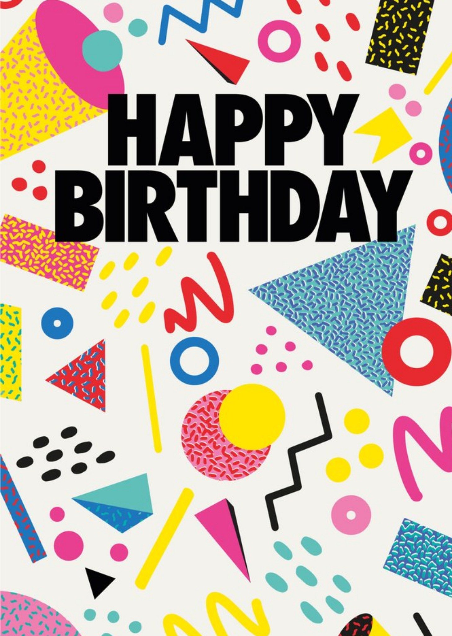 Moonpig Retro Design Happy Birthday Card