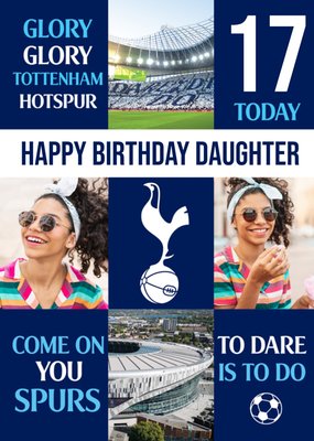 Tottenham Hotspur FC Photo Upload Birthday Card