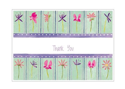 Garden Flowers Thank You Card