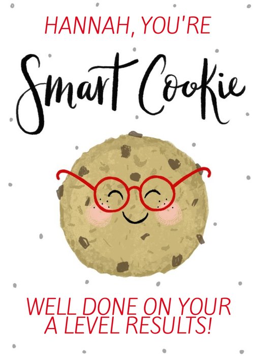 Illustration Of A Smiling Cookie On A White Background Congratulations On Your Exams Card