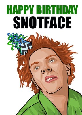 Citrus Bunn Funny 90's Film Inspired Illustration Happy Birthday Snotface Card