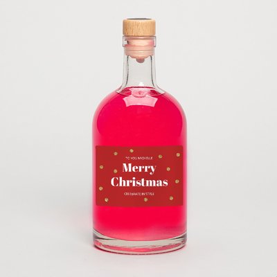 Personalised Merry Christmas Pink Gin 50cl