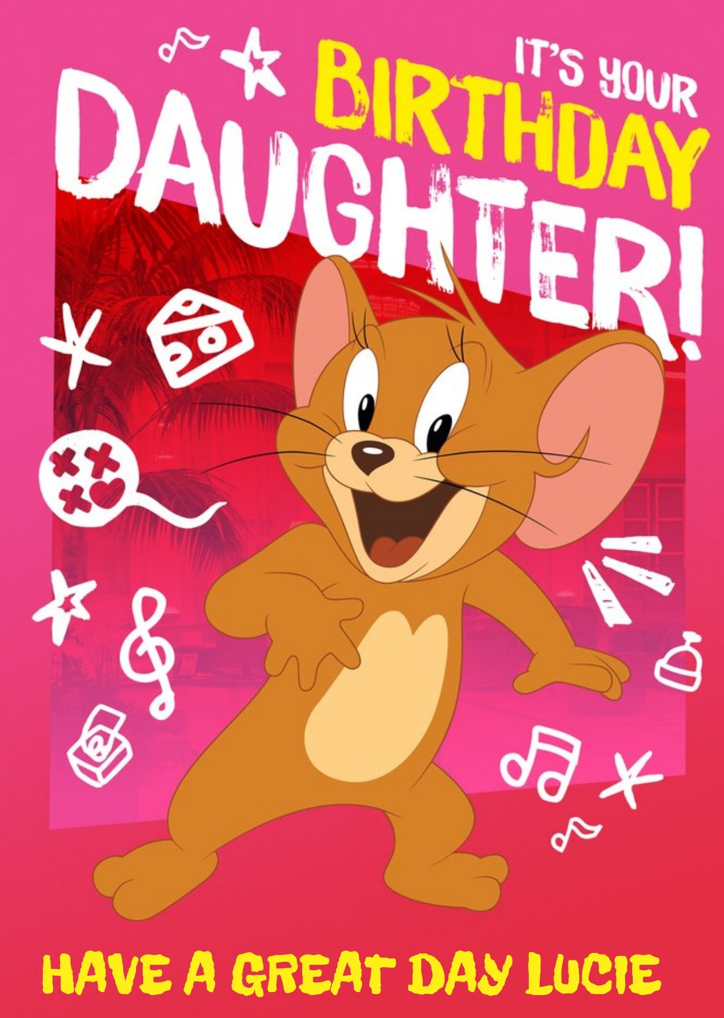 Moonpig Tom And Jerry Movie It's Your Birthday Daughter Card