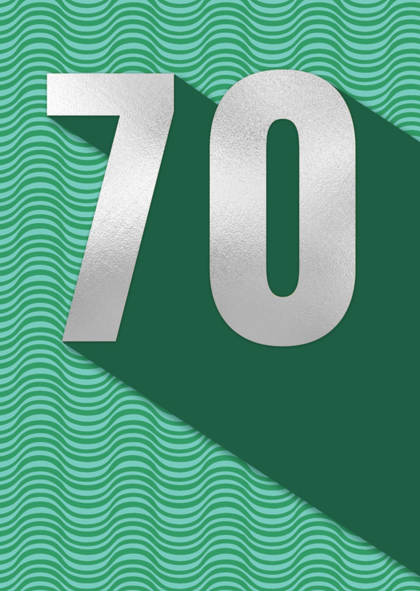 Moonpig Wavy Lines 70th Birthday Card