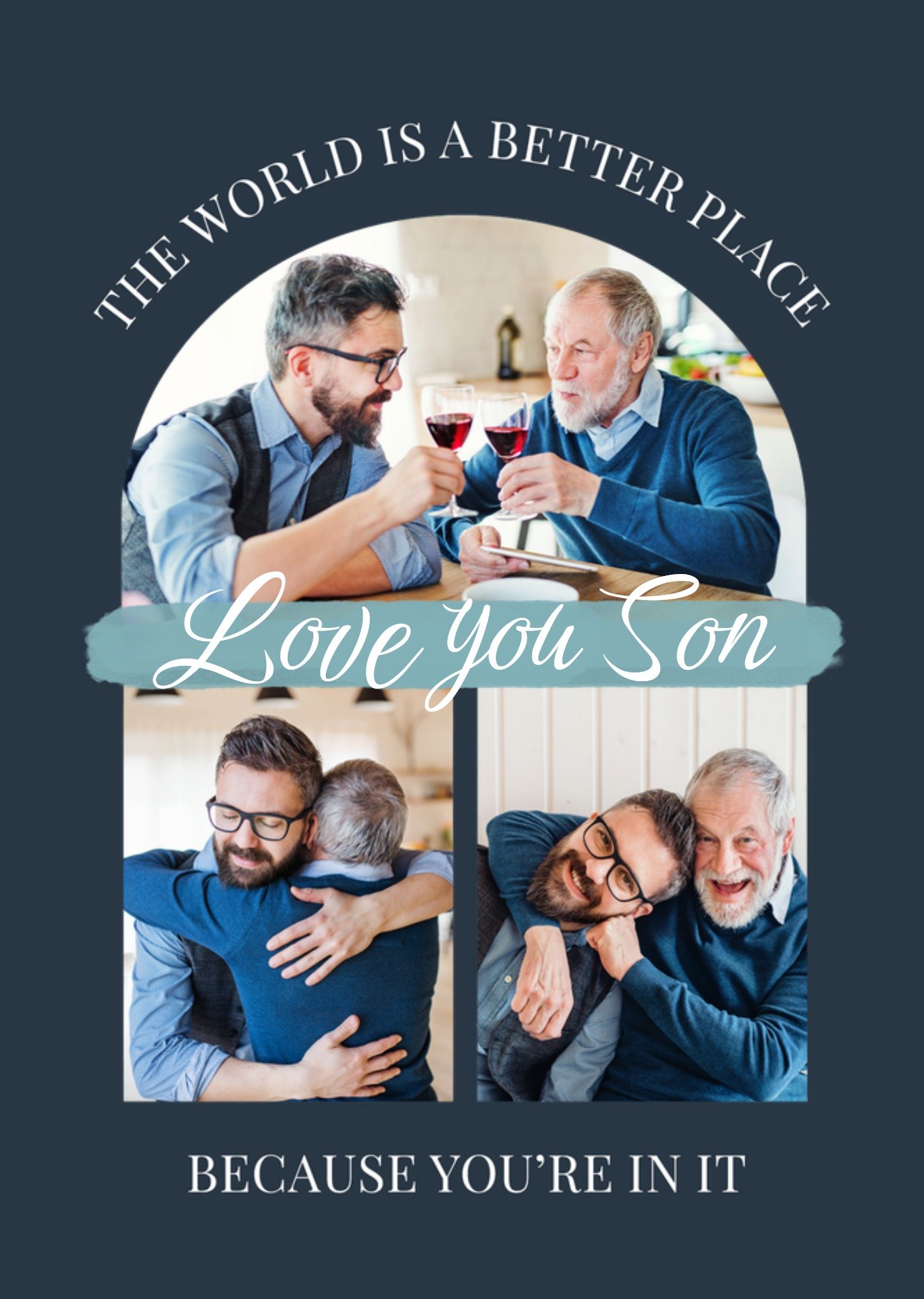 Moonpig Sentimental Verse Love You Son Photo Upload Birthday Card