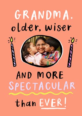 Humorous Grandma Photo Upload Birthday Card