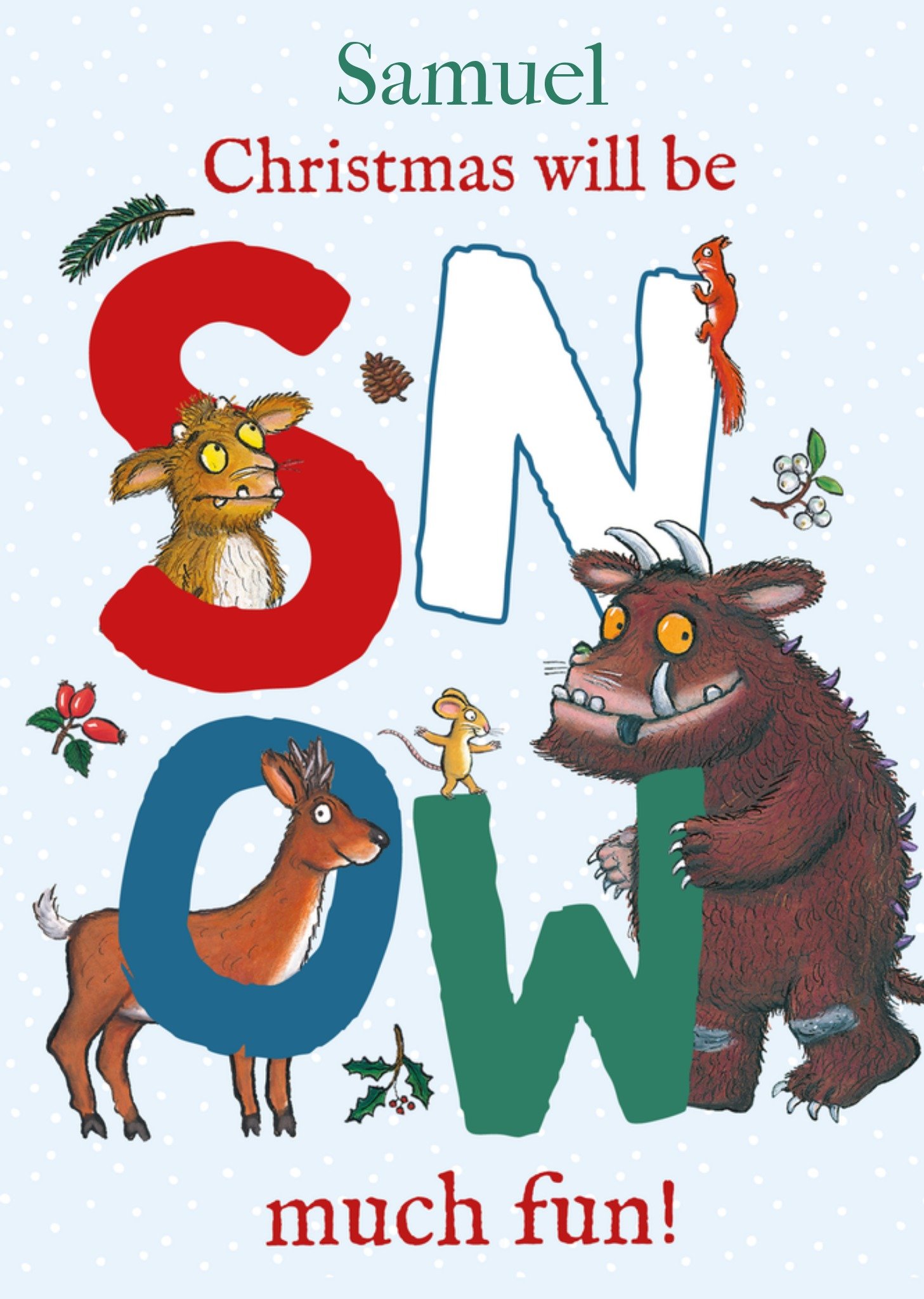 The Gruffalo Snow Much Fun Christmas Card