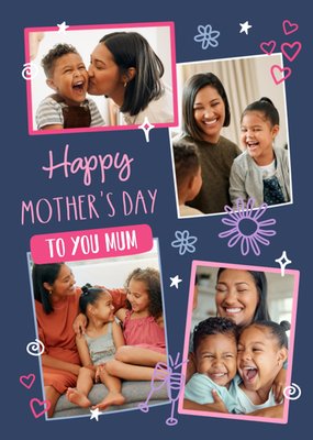 Happy Mother’s Day To You Mum Illustrated Photo Upload Card