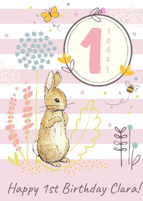 Peter Rabbit 1st Birthday Card