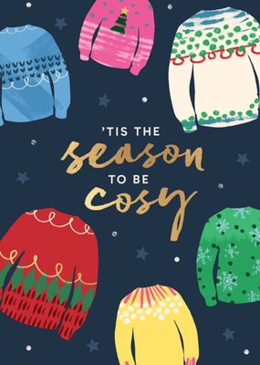 'Tis The Season To Be Cosy Christmas Card