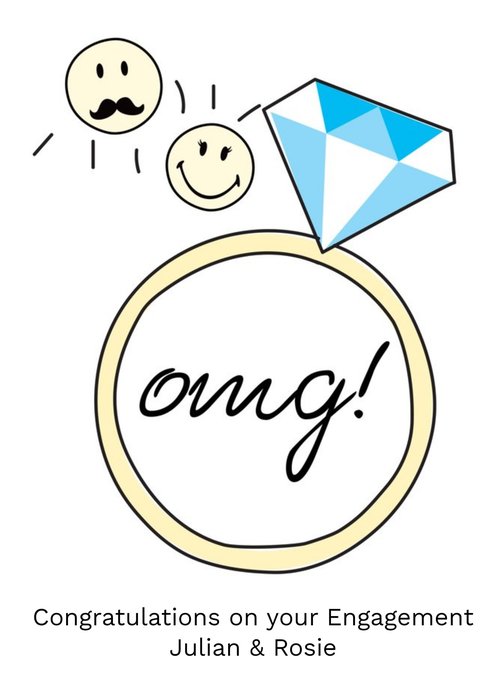 Smiley World - Congratulations on your engagment - Engagment Card