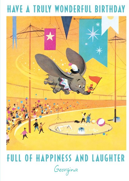 Disney Dumbo Happiness And Laughter Birthday Card