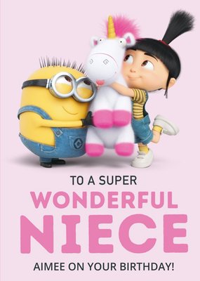 Minions Wonderful Niece Birthday Card