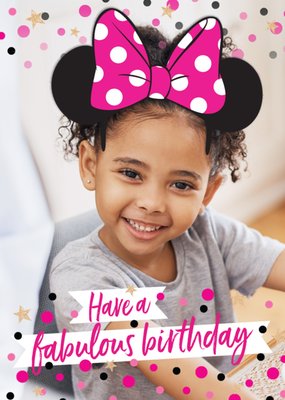Disney Fabulous Photo Upload Birthday Card