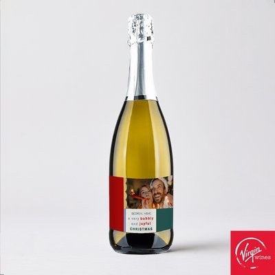 Personalised Christmas Photo Prosecco 75cl