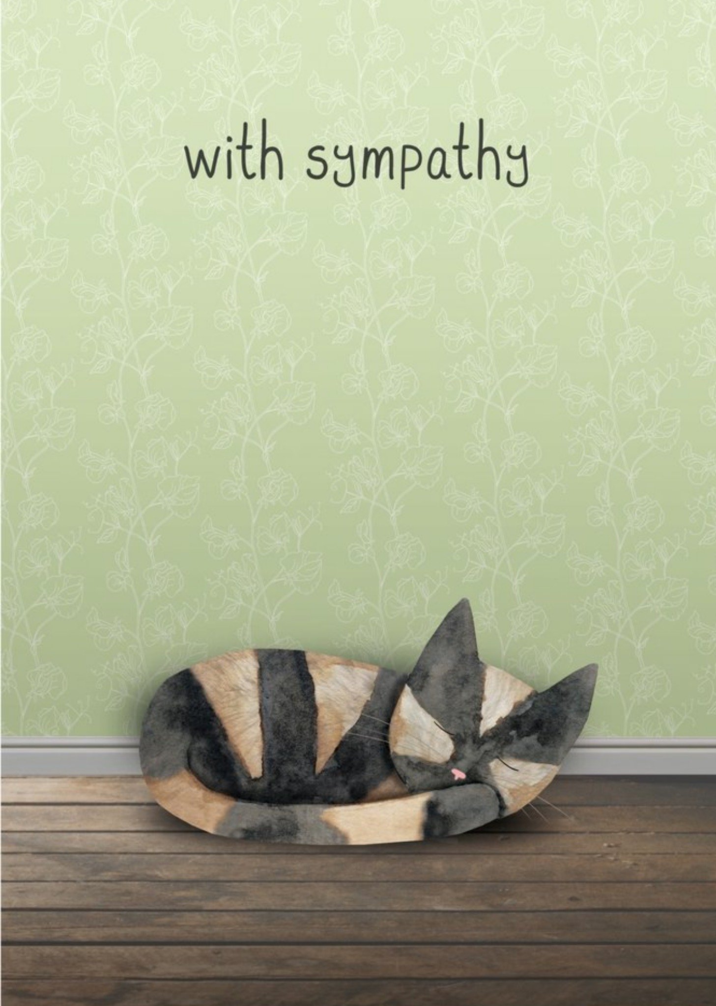 Moonpig All The Best Cute Cat Illustrated With Sympathy Card