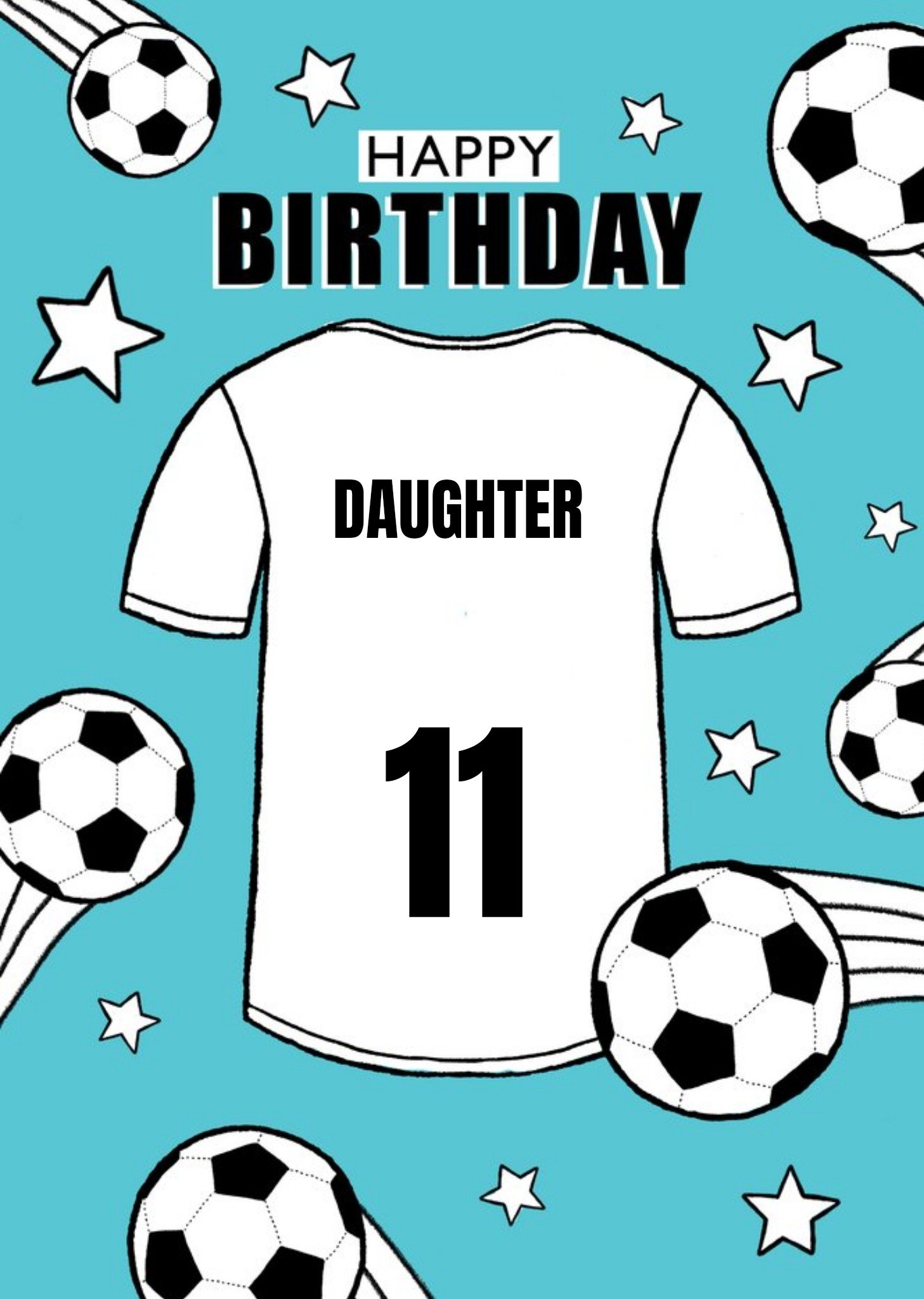 Moonpig Claire Nicholson Football Sports Stars Personalised Happy Birthday Card