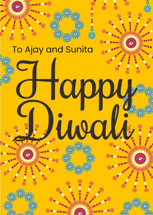 Diwali Firework Pattern Card