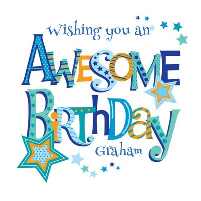 Wishing You an Awesome Birthday Card