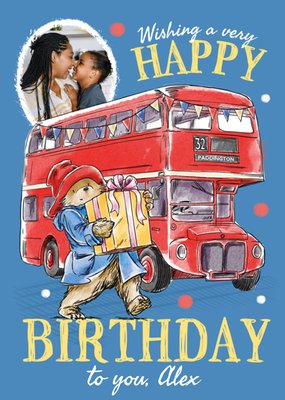 Paddington Bear Photo Upload Birthday Card