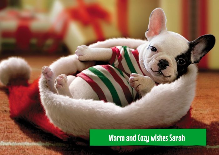 Warm And Cozy Personalised Christmas Card