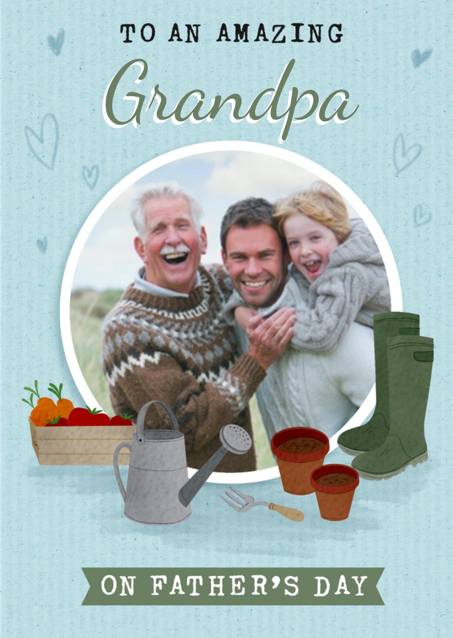 Moonpig To An Amazing Grandpa Garden Photo Upload Father's Day Card